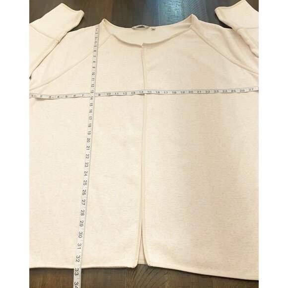 Athleta Cozy Karma Wrap Open Cardigan Ivory Fleece Size Large Oversized CozyCore - Picture 10 of 10